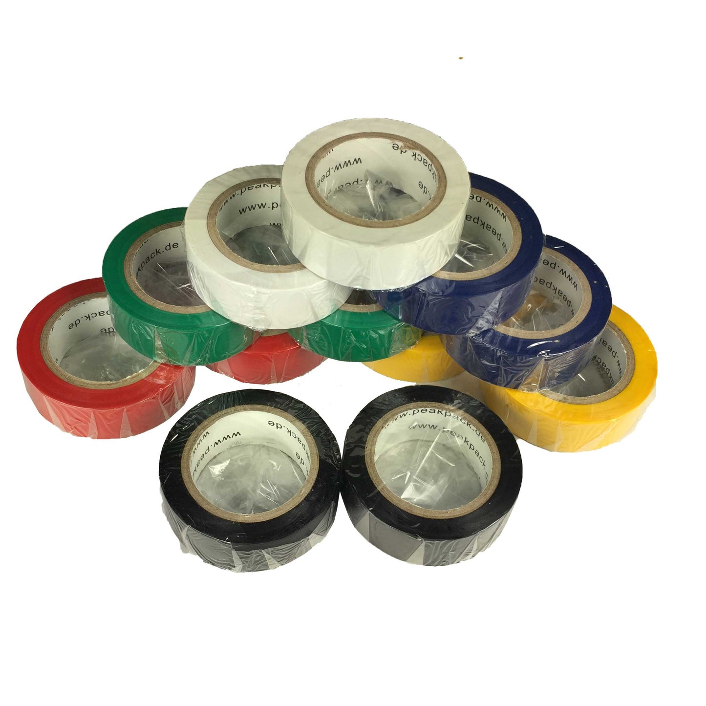 12x PVC Isolierband 10m x 17mm Elektro Klebeband Kabel Tape Insulation 130mic